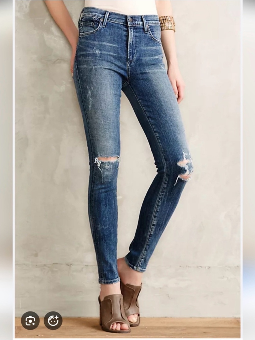 Citizens of Humanity Distressed Rocket Highrise Skinny 30